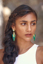 ZARA EARRINGS GREEN