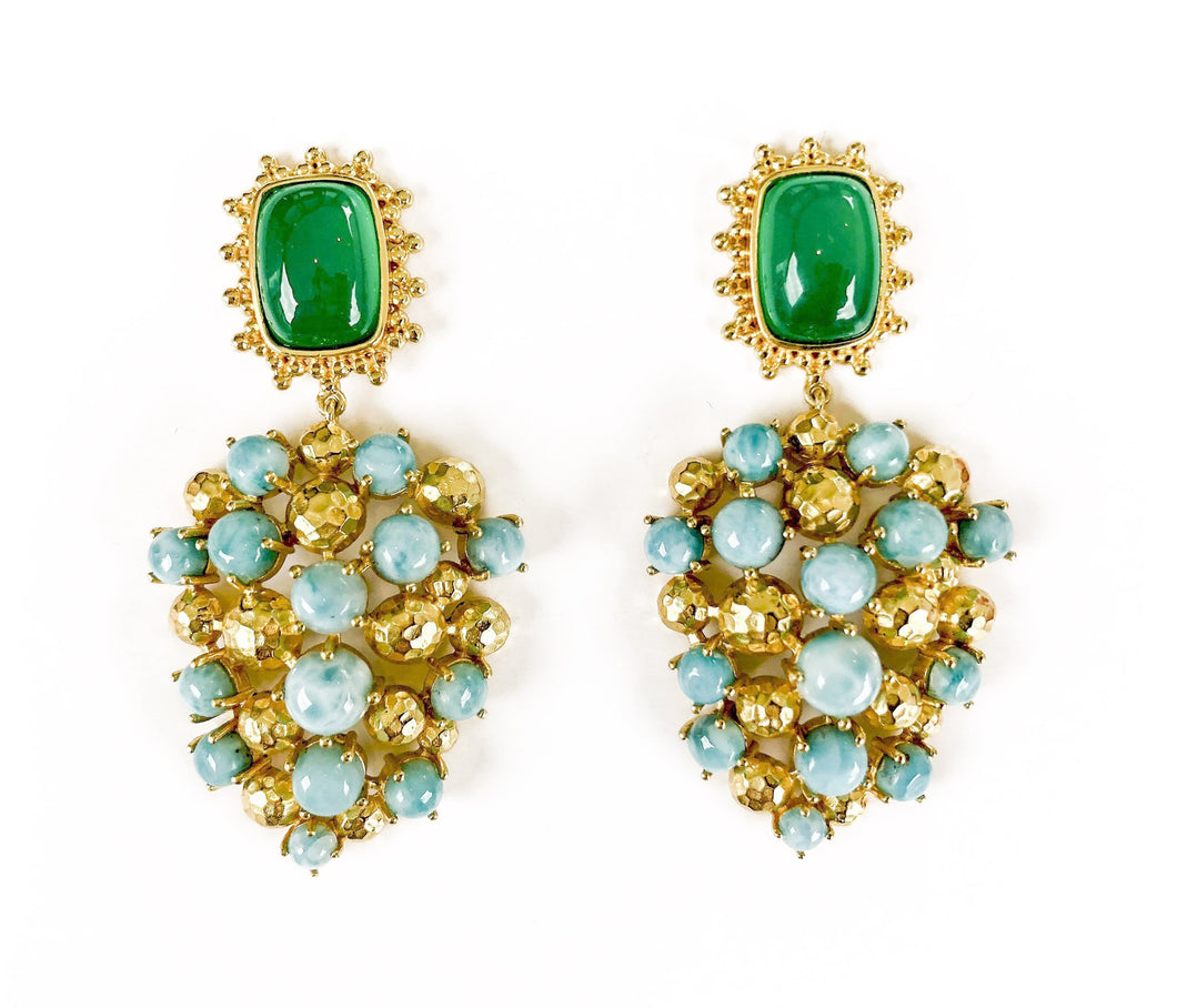 ARBI EARRING GREEN/BLUE