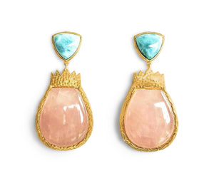 BANDRA EARRINGS BLUE/PINK