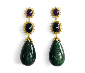 HELENA EARRINGS GREEN