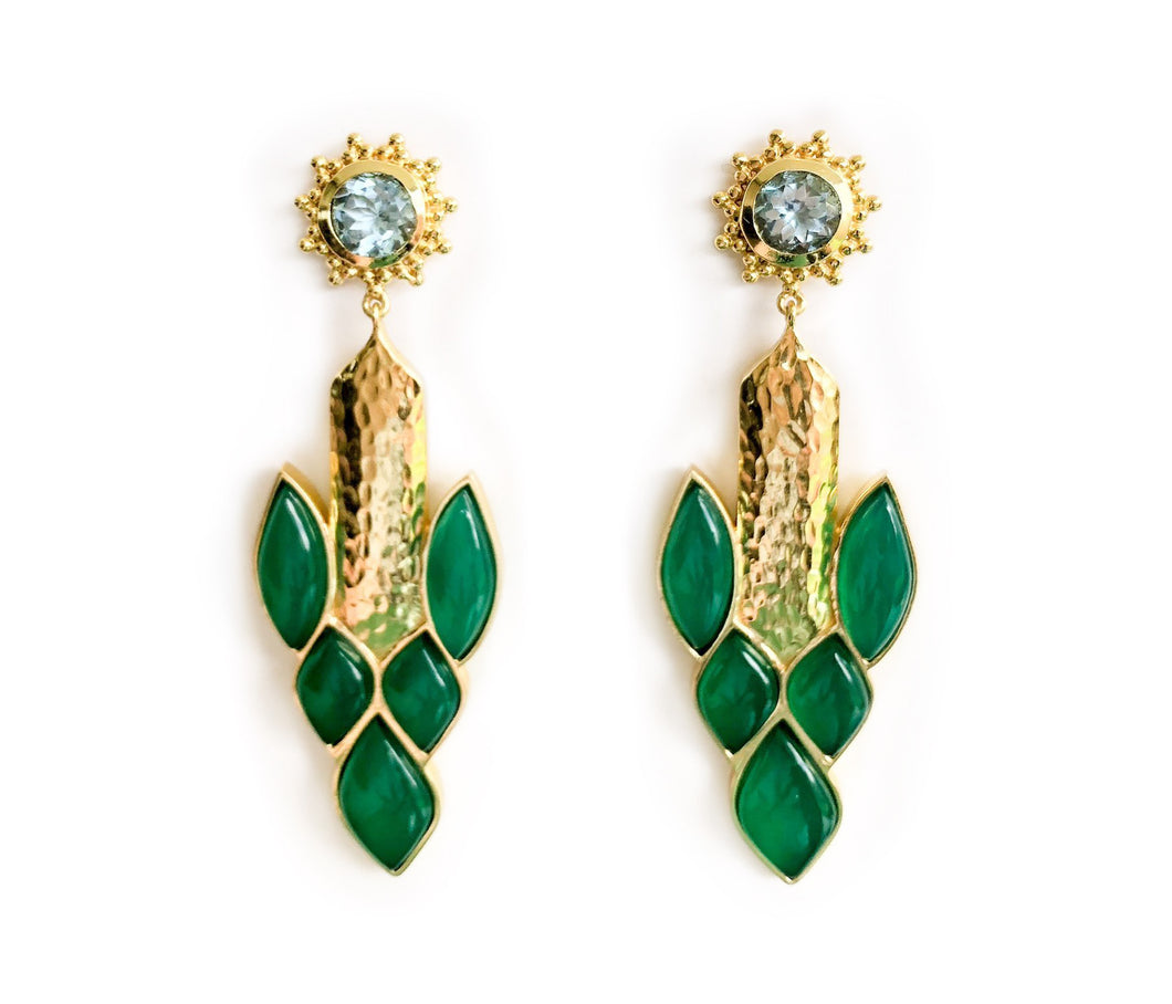 ZARA EARRINGS GREEN Monlee